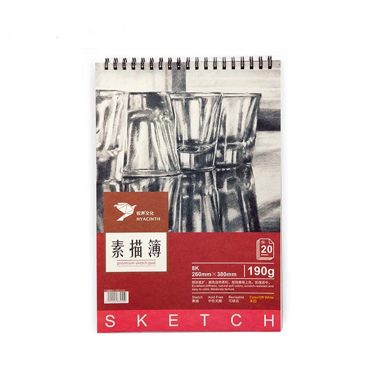 Couleur Lead Livre Blank Flip Vertical Turn Colle de bobine Livre de dessin