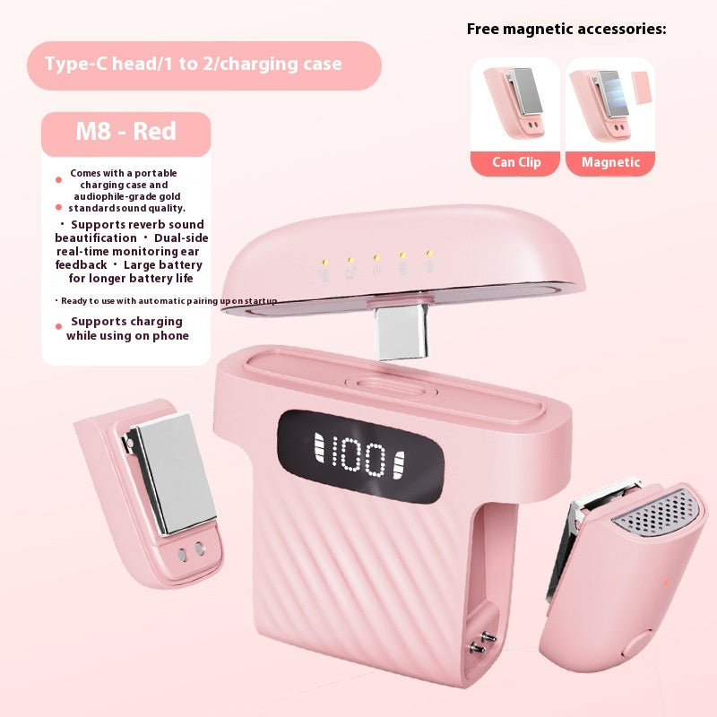 Microphone à clip sans fil Mini M8 Un pour deux