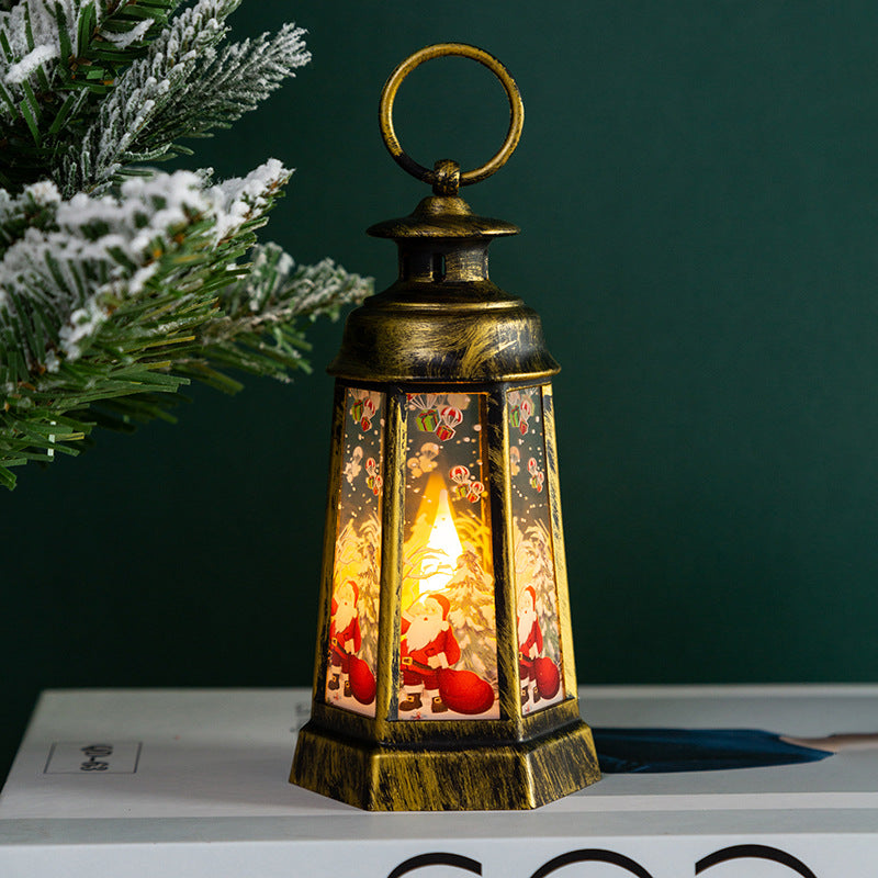Décorations de Noël Cadeaux pour enfants Retro Portable Night Light Party Décoration Decorat