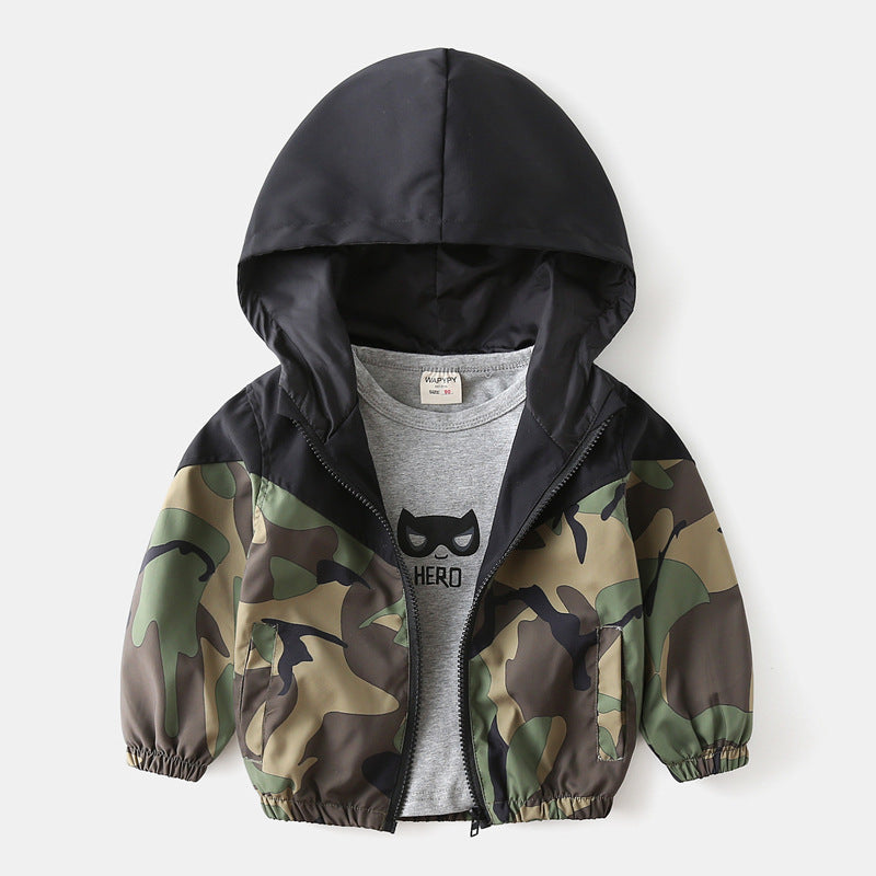 Bébé mince Camouflage couleur jacket
