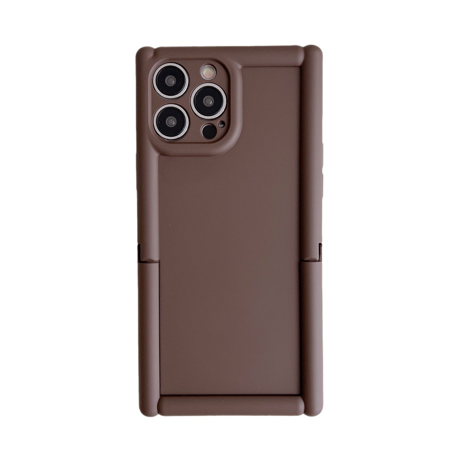 Skin Feeling Solid Color Phone Case Colonne romaine 14Pro Bracket Invisible tridimensionnel