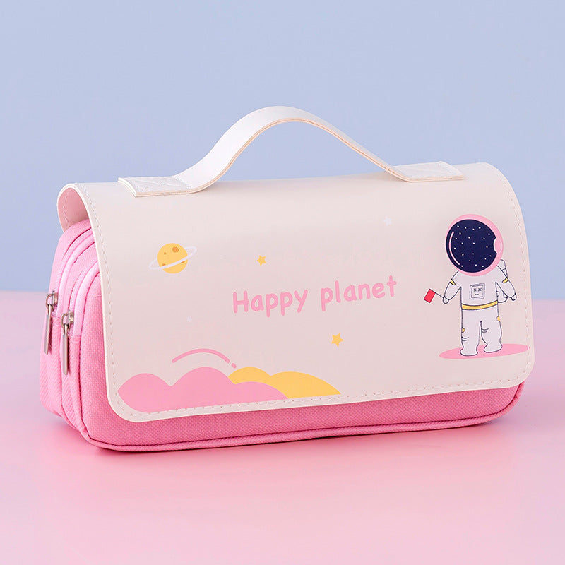 Boîtier de crayon de grande capacité Cute Portable Cartoon Creative multifonction