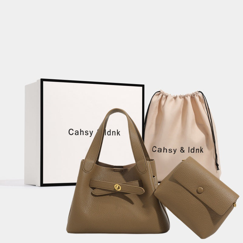 Sac à seau à la mode avec une sangle transversale