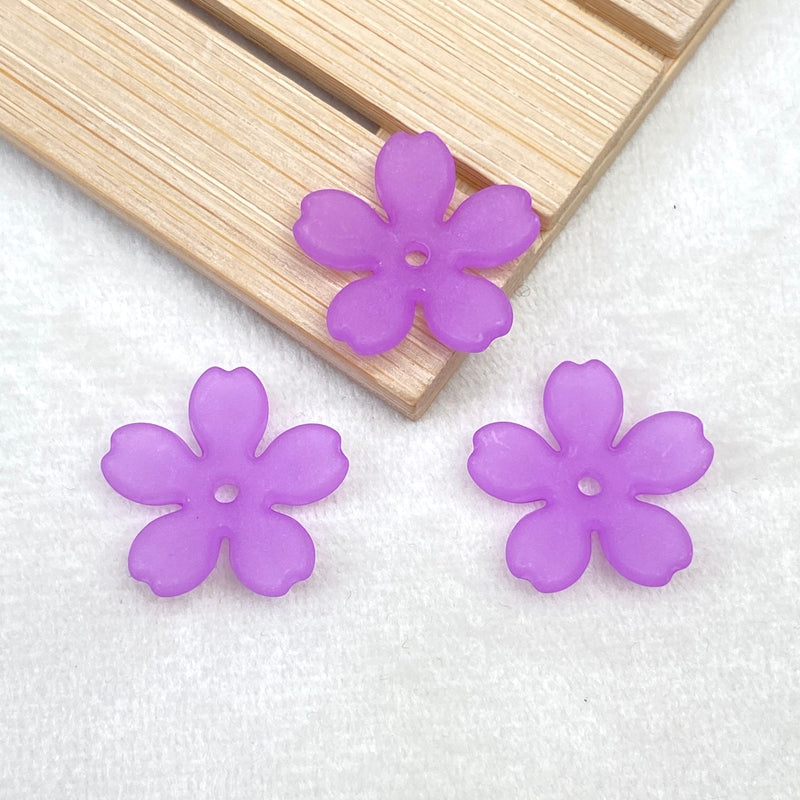 Perles 5-Petal Acrylique Matte