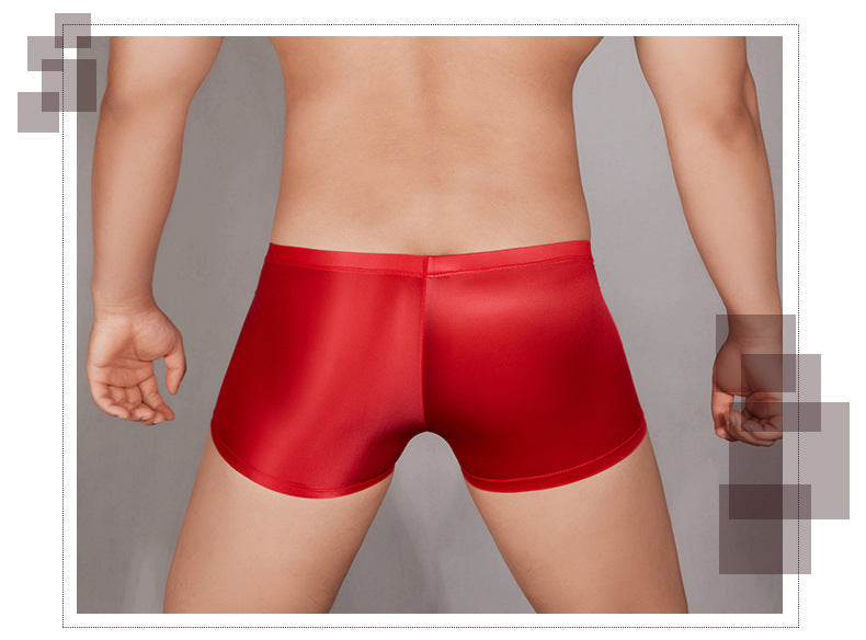 Huile Glossy U Convex Ultra-mince transparent homme confortable stretch Short
