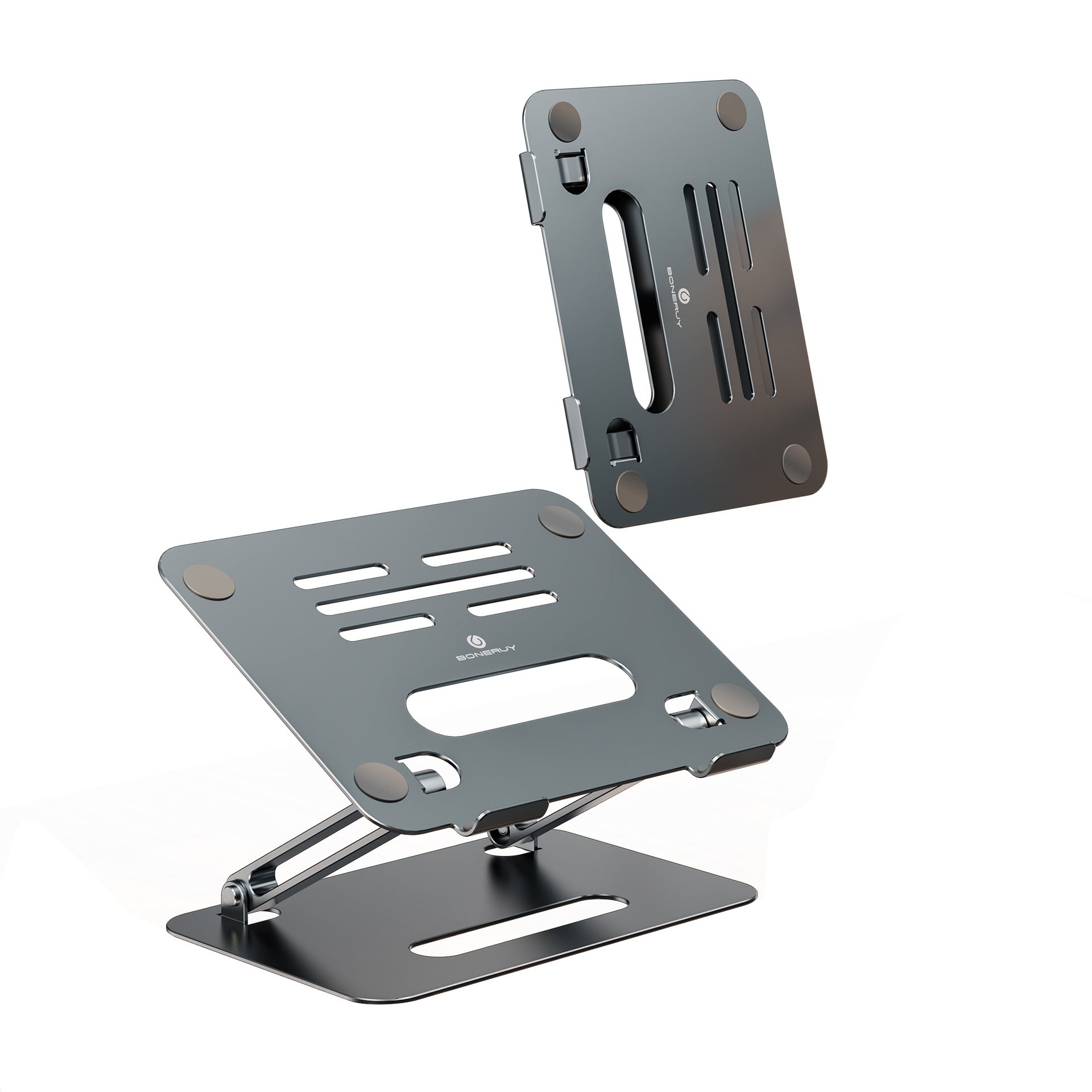 Le support d'ordinateur double couche en alliage d'aluminium