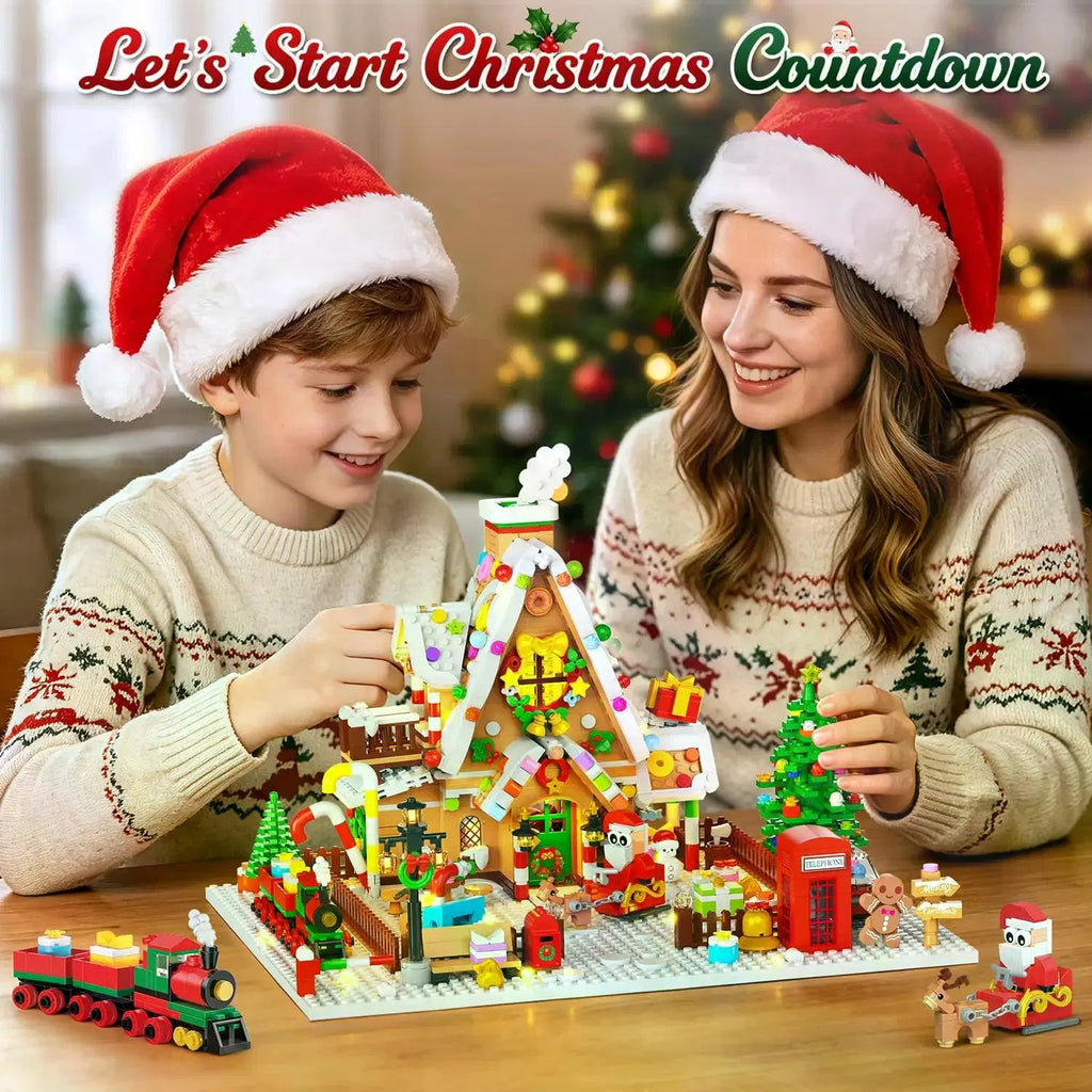 1642-Piece Mini Gingerbread House Calendrier de l'avent