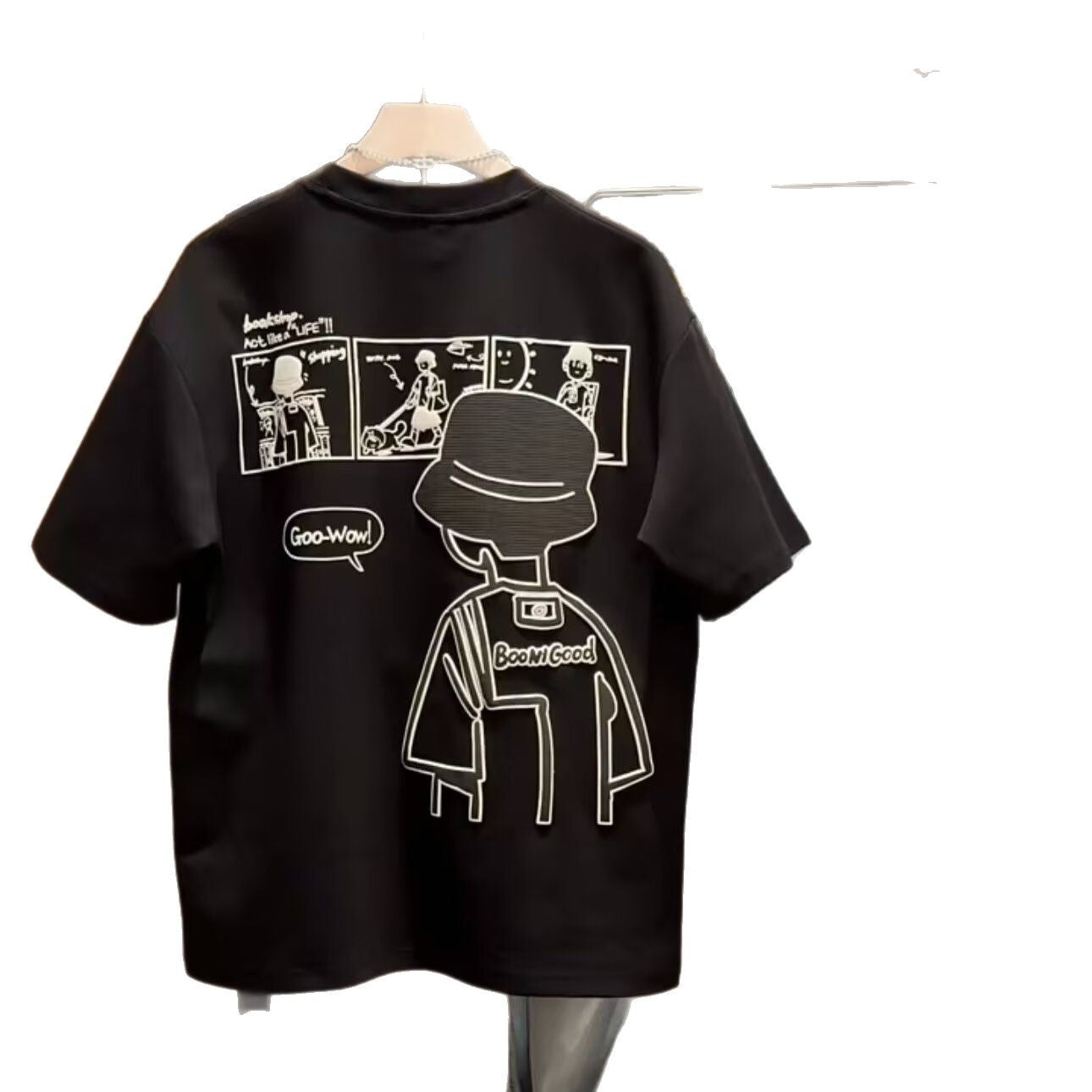Marque Short Sleeve Ins 100 coton manteau d'été homme imprimé T-shirt tendance hommes et femmes A