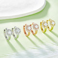 S925 Boucles d'oreilles en acier inoxydable en acier inoxydable de 5 mm Boucles d'oreilles en acier inoxydable en acier inoxydable de 16 mm