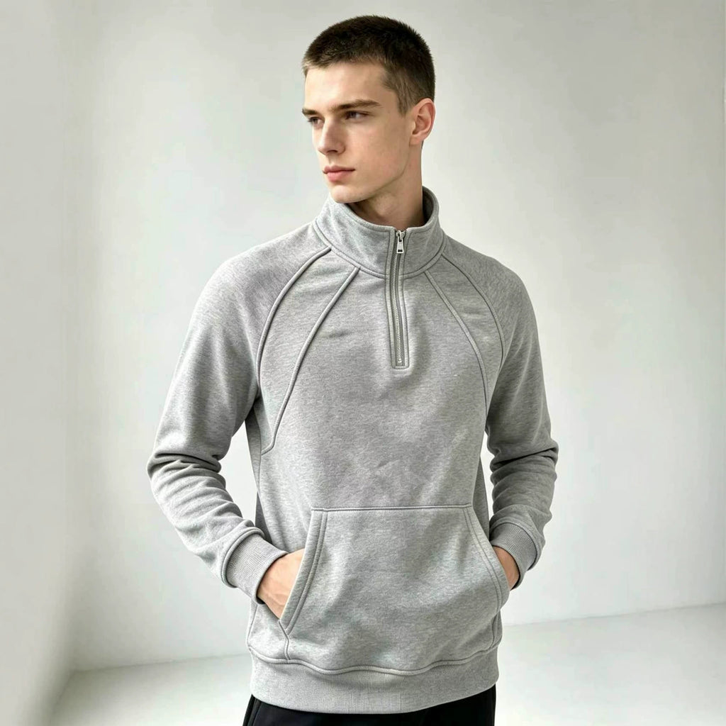 Sweat-shirt de pull à fermeture éclair pour hommes