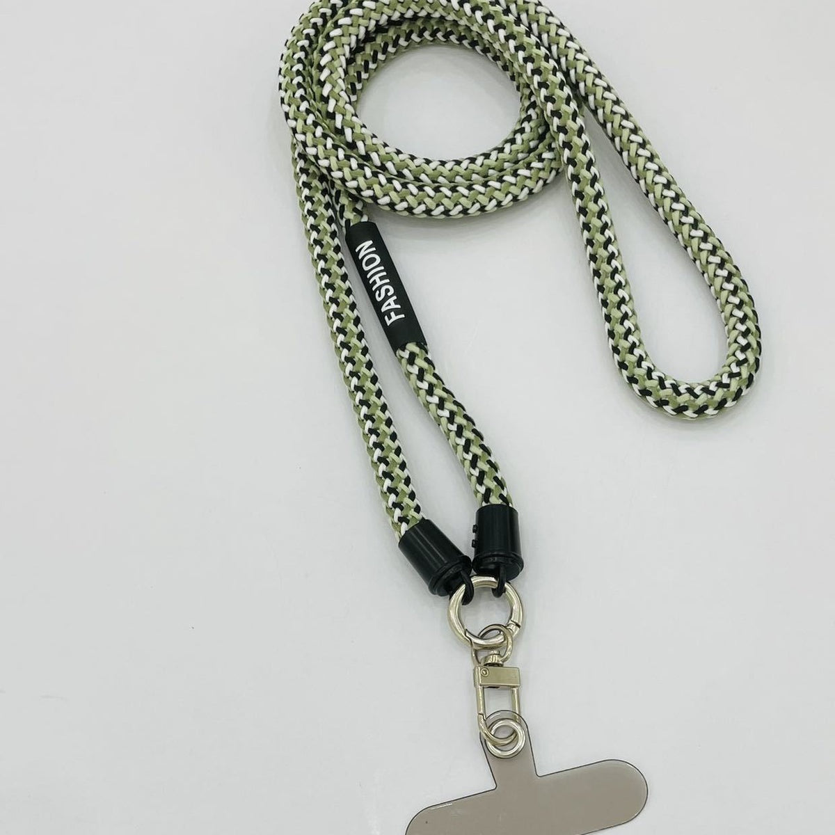 Lanyard de téléphone décoratif tressé fluorescent amovible
