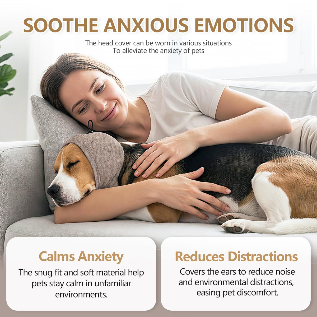 Silent Ears for Dogs - Adjustable Ear Covers for Noise