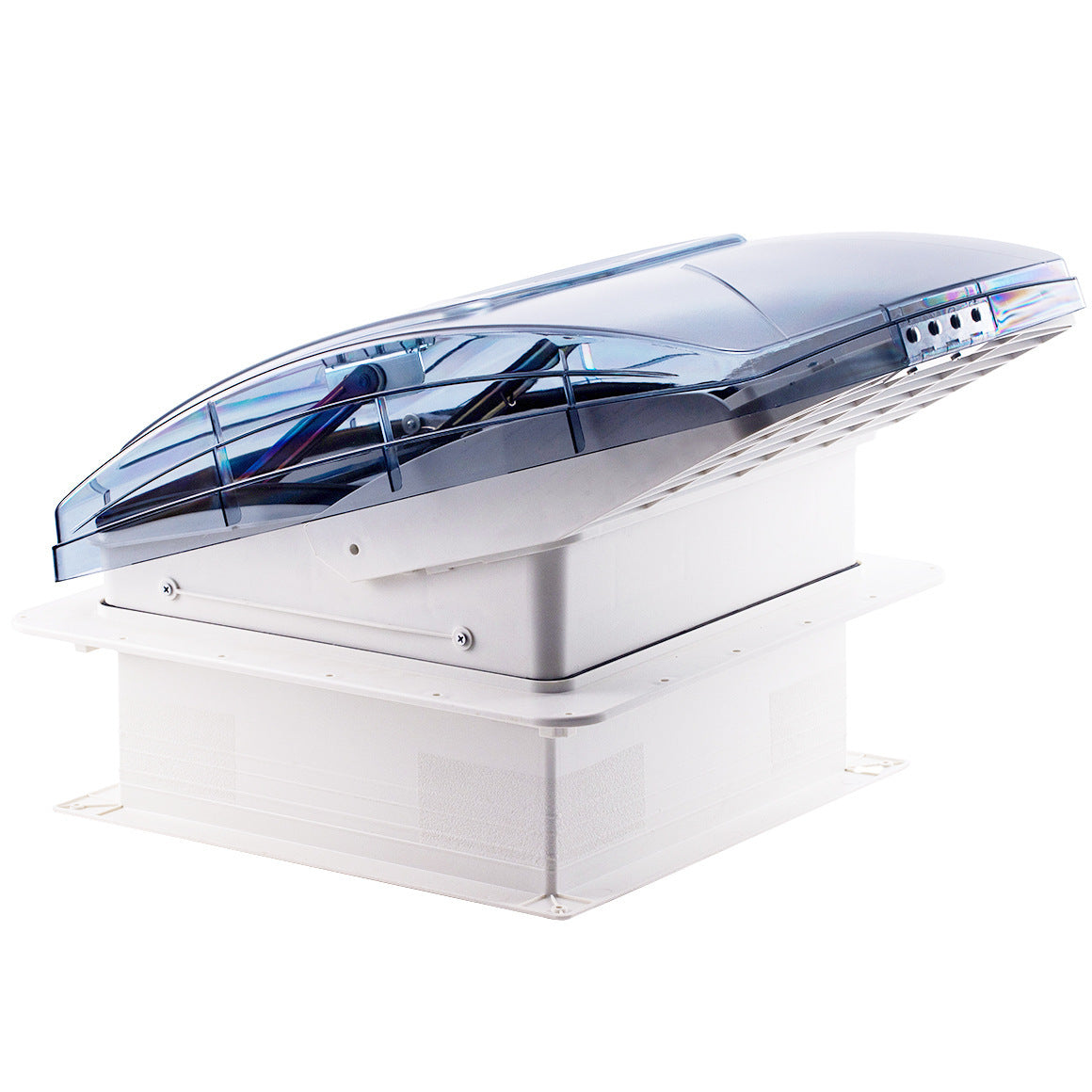 Vent de toit RV blanc RV de 14 pouces Vent intérieur avec ventilateur Black Range Hood Echappement