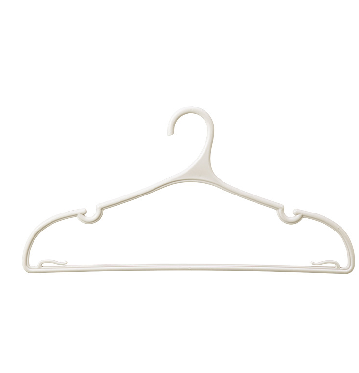 Cintre antidérapant rainure-ivory blanc-pp-1 pièce