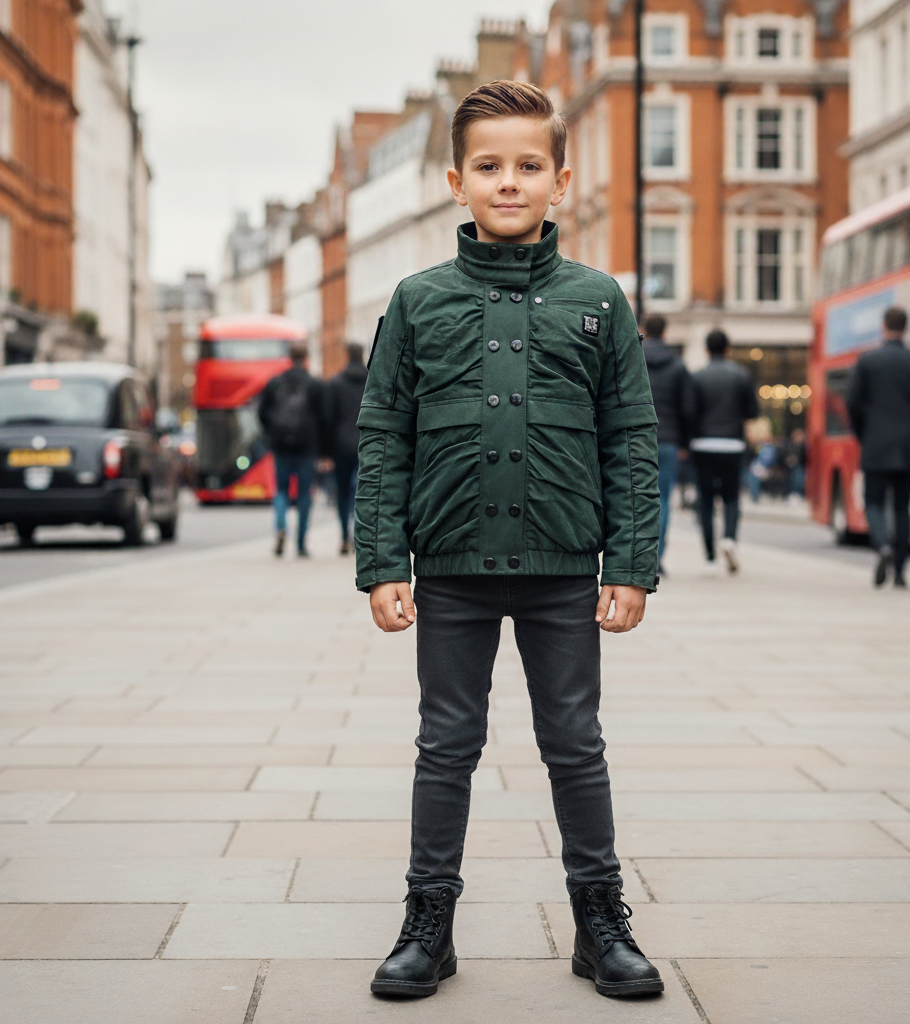 Garçons Léger Veste rembourrée Enfants Coat de printemps à capuche 3-7Y