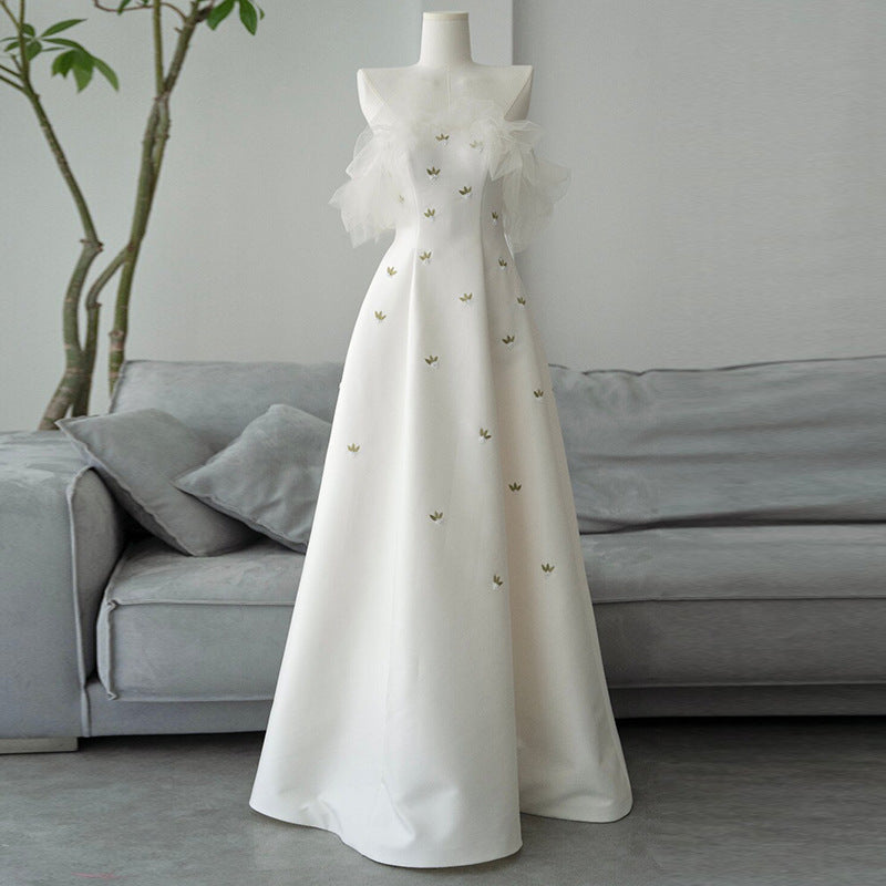 Mousseline Élégant haut de gamme style forêt Gown soirée