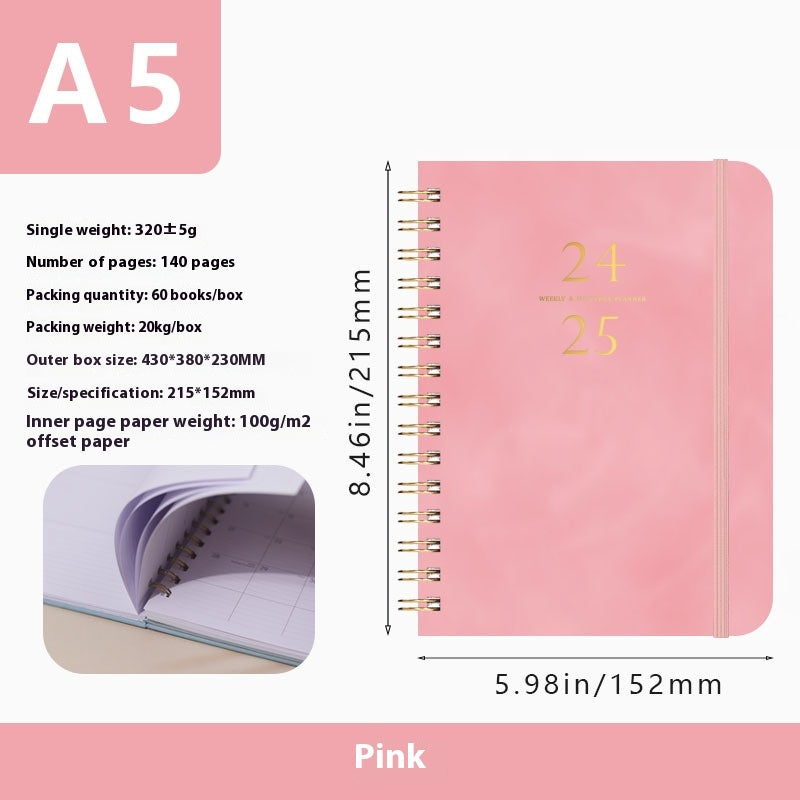 Carnet de notes en métal portable en cuir