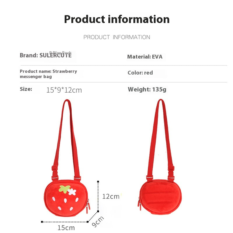 Mignon de fraise Fruit Cartoon Sac Crossbody pour enfants