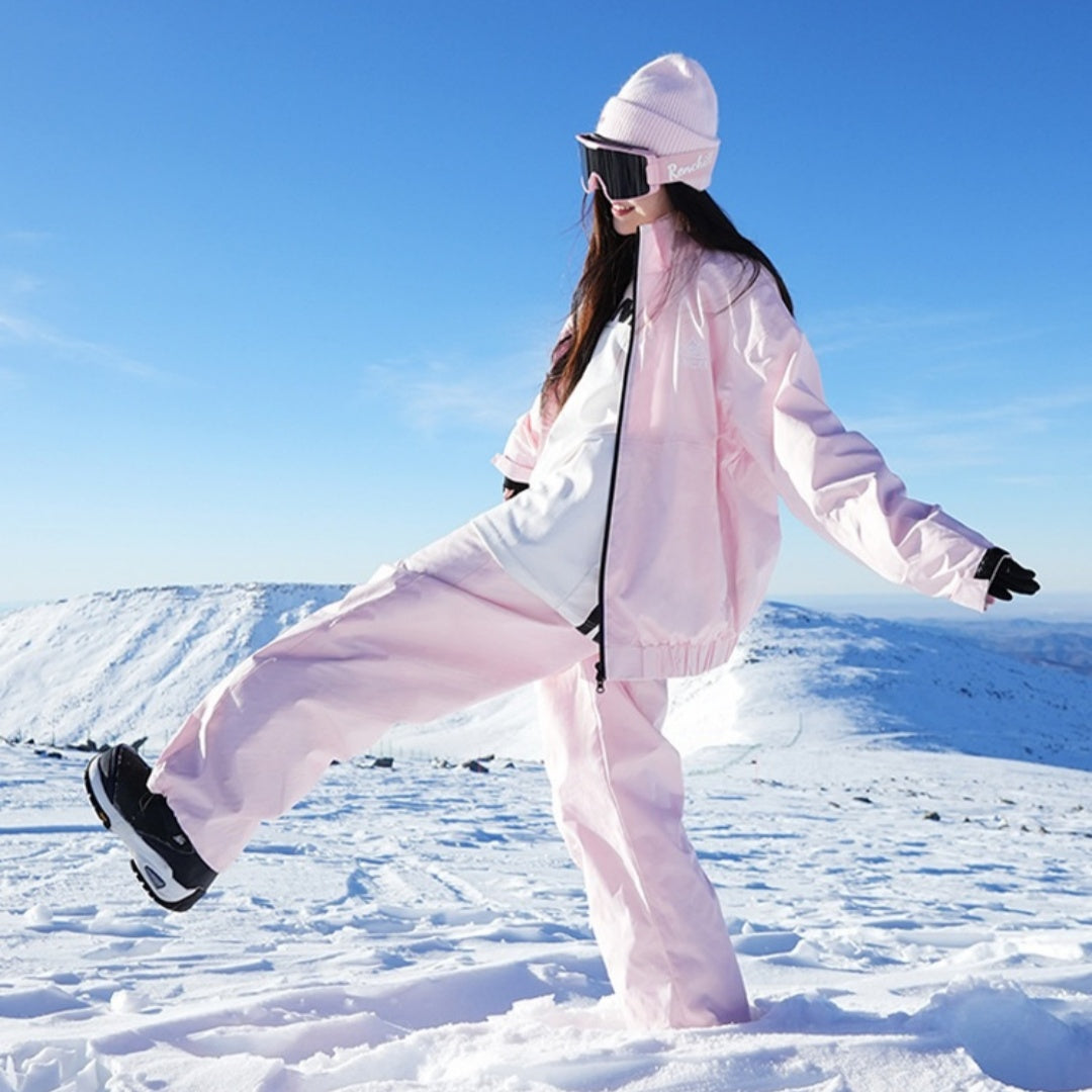 Hiver Outdoor Étanche Single and Double Skateboard Ski Suit Vêtements et pantalons Cou