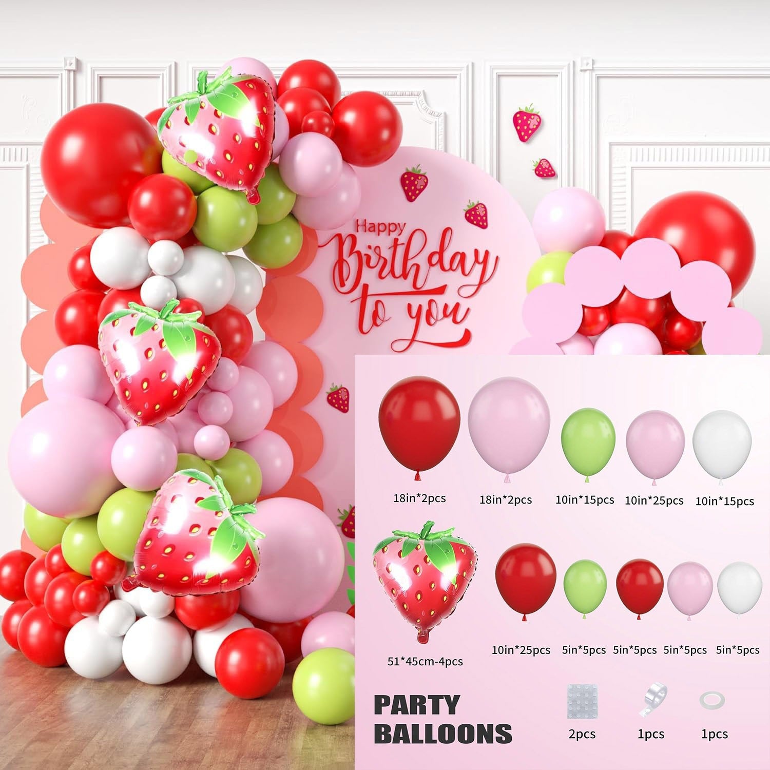Kit de décoration de fête d'anniversaire avec accessoires pour enfants