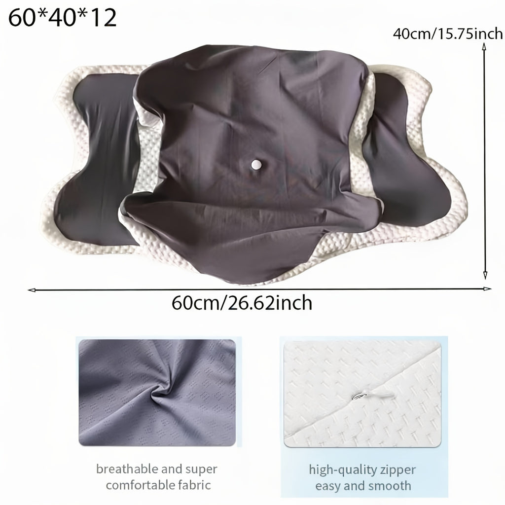 Mémoire ergonomique Mousse Collier Support Oreiller en soie glacée