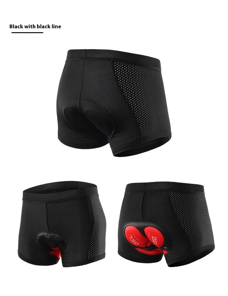 Pantalon de vélo respirant Sous-vêtements de sport Hommes épais absorbant les chocs Silice Gel Pad C