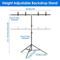 5x6.5FT T-Shape Photo Backdrop Stand Heavy Duty Adjustable Background Support Photogra