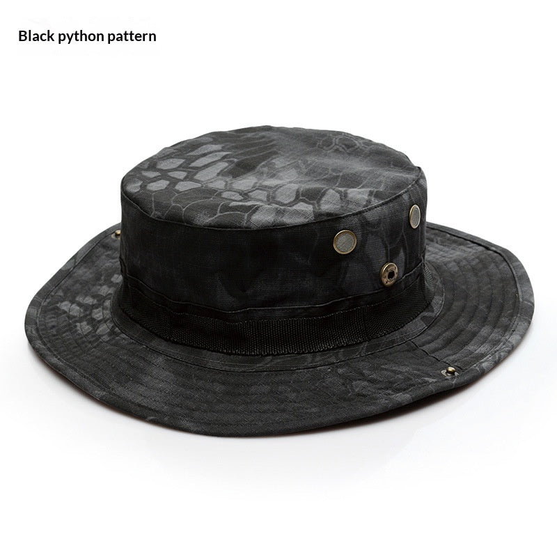 Chapeau tricoté Chapeau à larges bords Chapeau de soleil Chapeau de pêcheur de style militaire