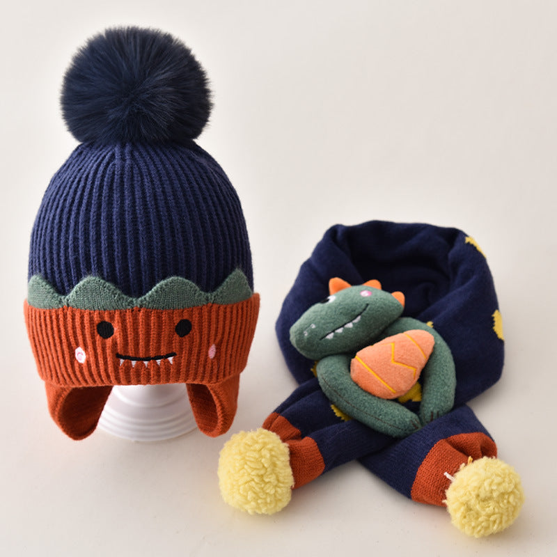 Chapeau d'enfants Chapeau écharpe en laine bébé