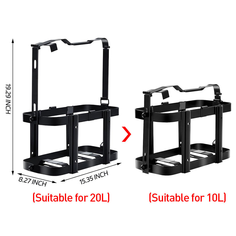 10L 20L UNIVERSAL LOCKABLE JERRY PEUT TITULAIRE DE LA BASSE FUEL TANKET MOUNT RACK BRACKET