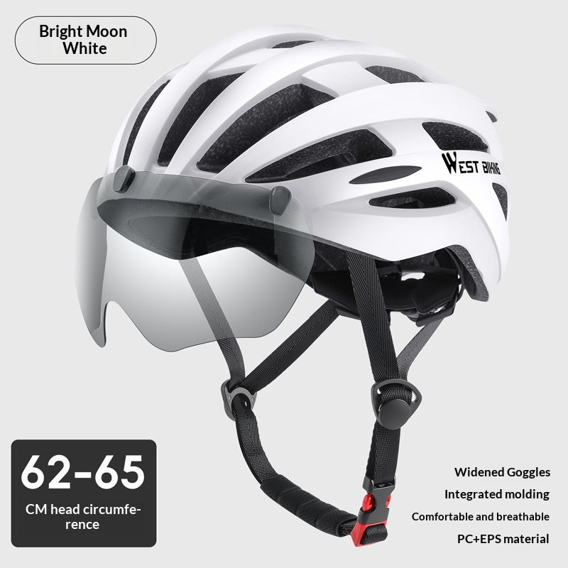 Casque de vélo amélioré avec lunettes intégrées