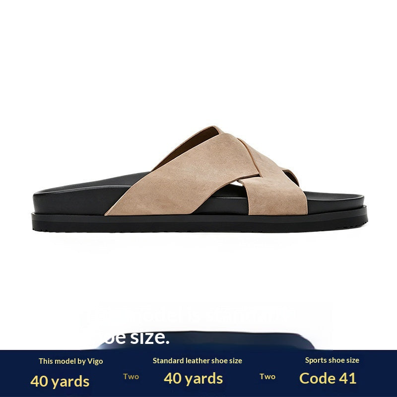 L'été des hommes Respirant Cross-style Casual Fashionable Slippers ouvert-orteil