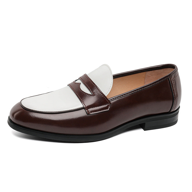 Élégant tout-match Hommes Slip-on Chaussures Casual en cuir