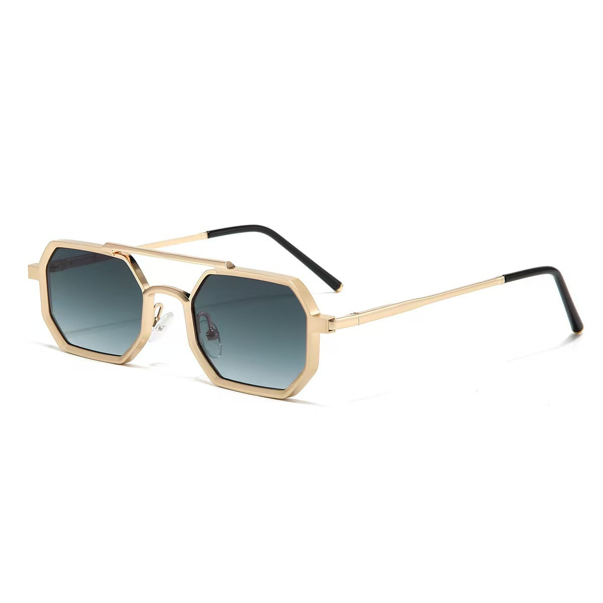 Lunettes de soleil polygonales pour petit cadre en métal Universal