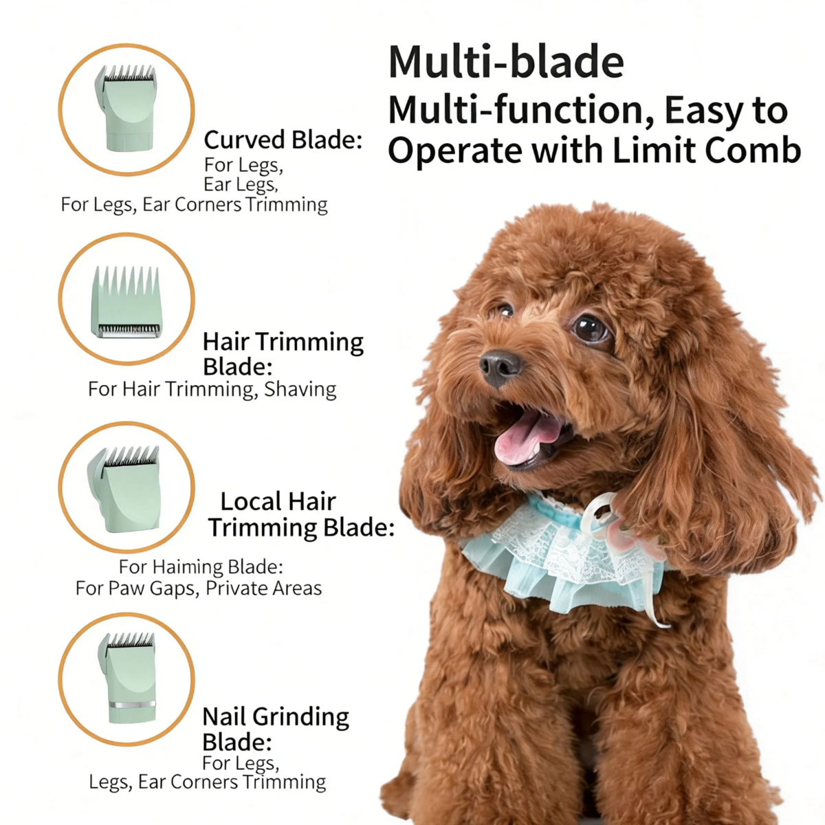 4-en-1 Kit de grooming pour petits chiens Chats