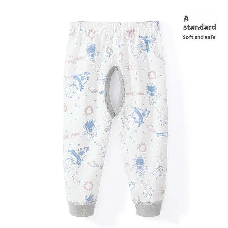 Garçon Pantalon à siège ouvert Pantalons Bébé Pantalon Pure Coton
