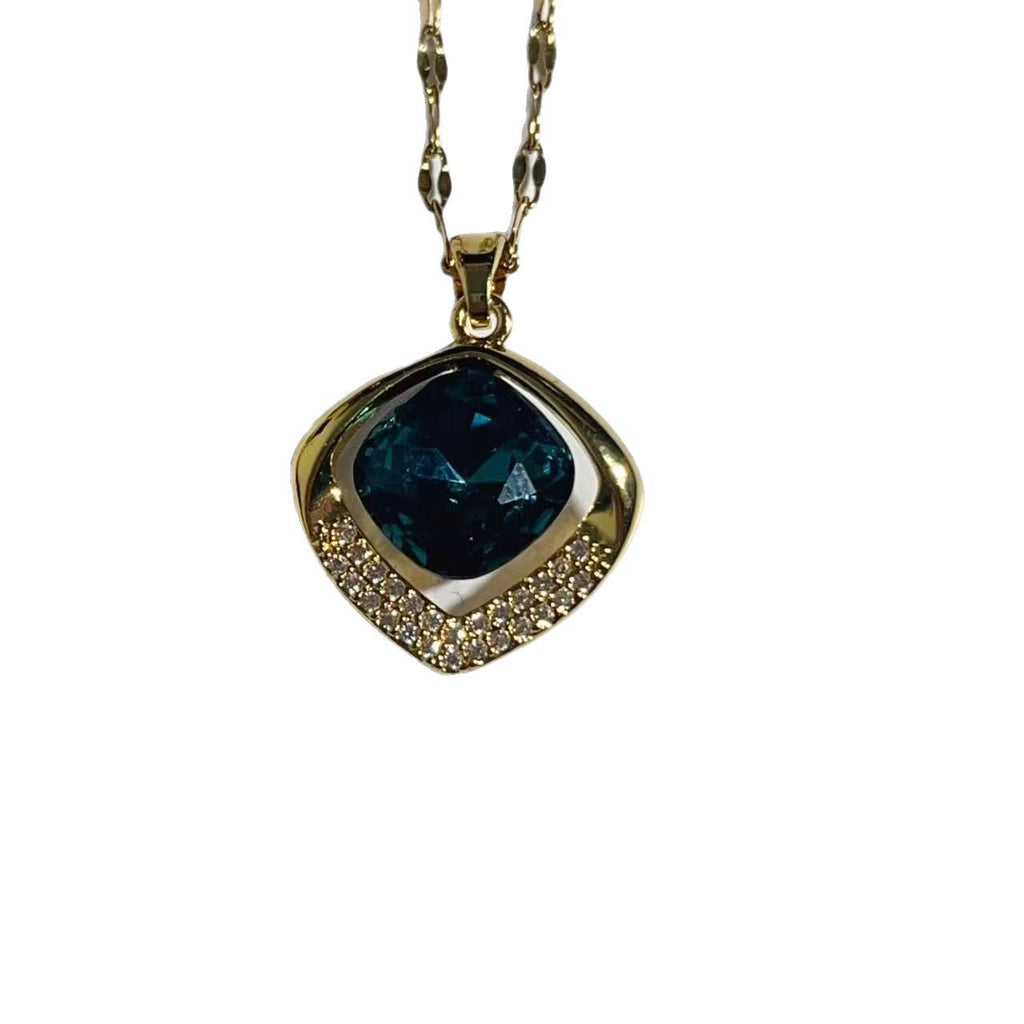 Collier en cristal géométrique couleur haut de gamme
