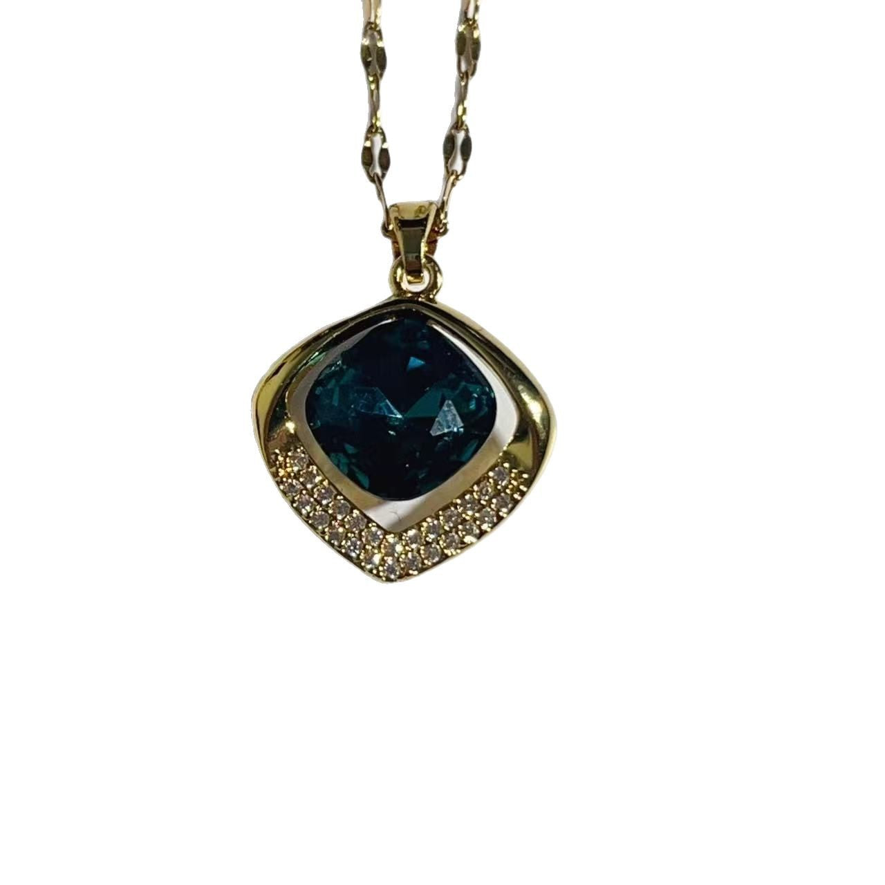 Collier en cristal géométrique couleur haut de gamme