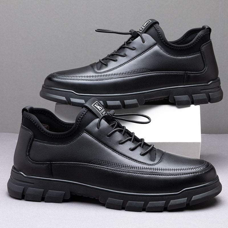 Chaussures en cuir formelle d'affaires Casual Noir