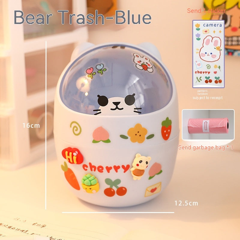 Poubelle de bureau Poubelle de bureau Organisateur Bucket Bureau Mini ours Poubelle de bureau