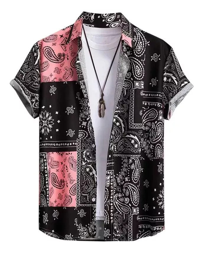 Chemise Hawaiienne Imprimée Créative Casual Homme