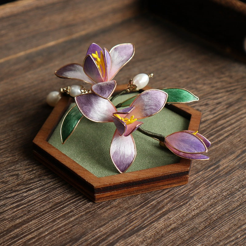 Orchidée Filigrane Brooch Décoration Fleur de poitrine