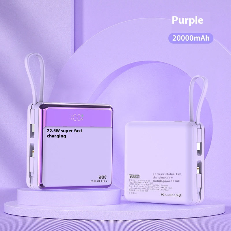 Banque de puissance à charge rapide avec câble