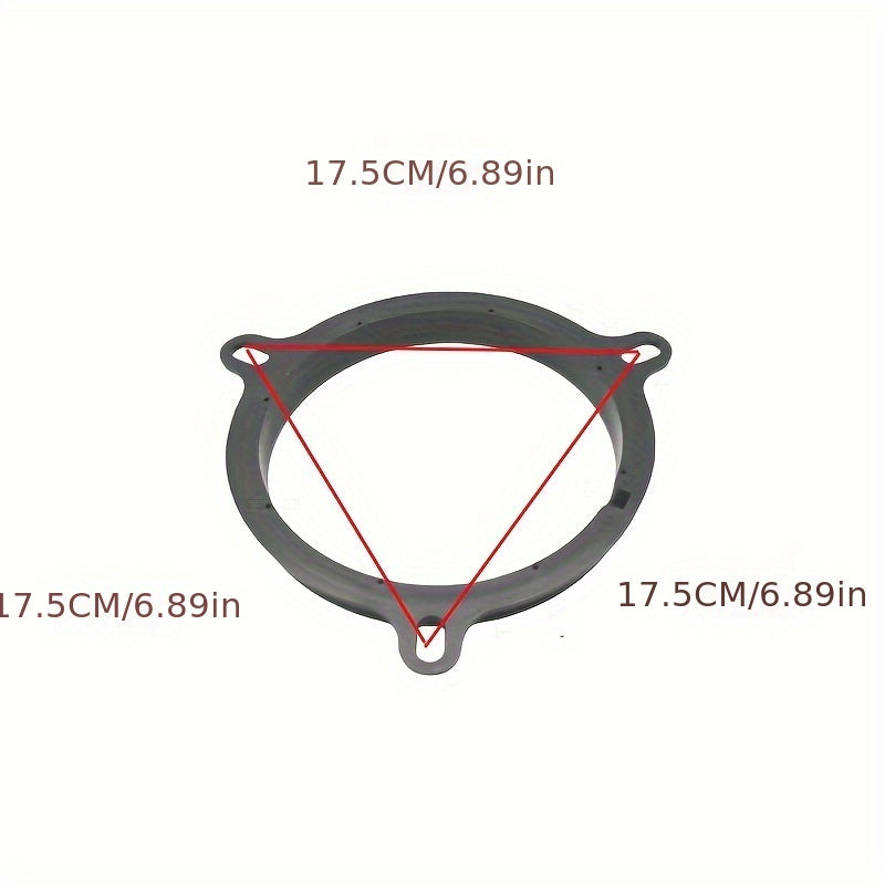 2Pcs 6.5-Inch Dia haut-parleur d'espaceur de voiture Adaptateur de bague de 20mm Profondeur Extendeur Accessoire Co