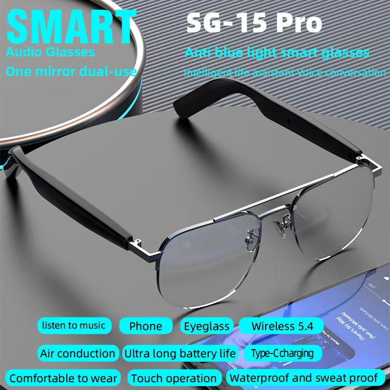 Smart Glass Smart Eyewear Étape dans le monde Verres résistants aux UV haute définition HIFI S