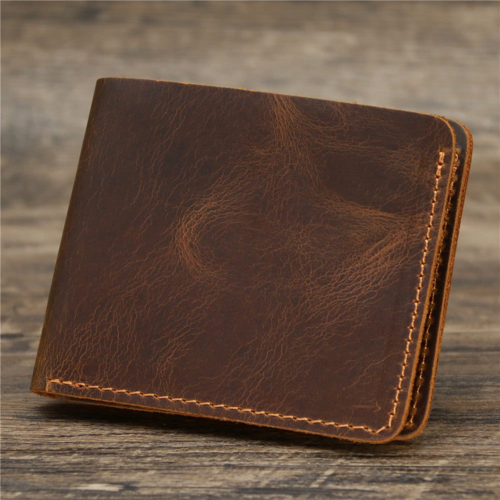 Crazy Horse en cuir pour hommes Wallet European and American Retro