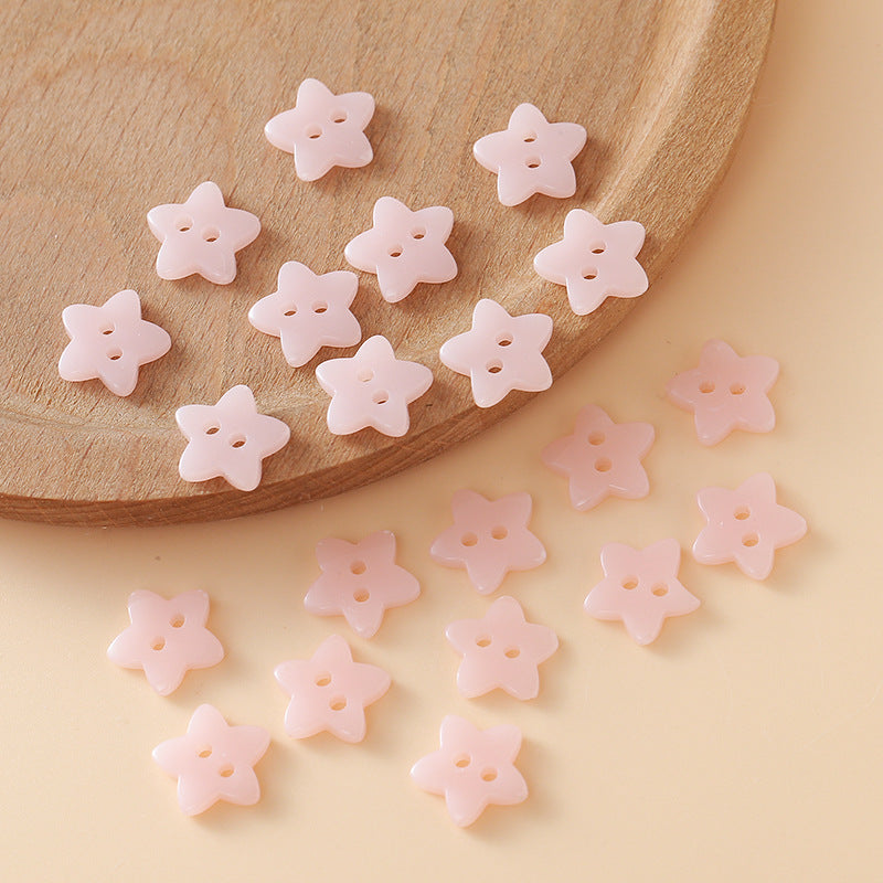 Boutons d'étoile cinq points colorés mignons