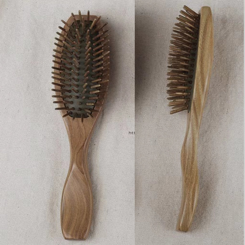Peigne de massage en bois de santal vert naturel