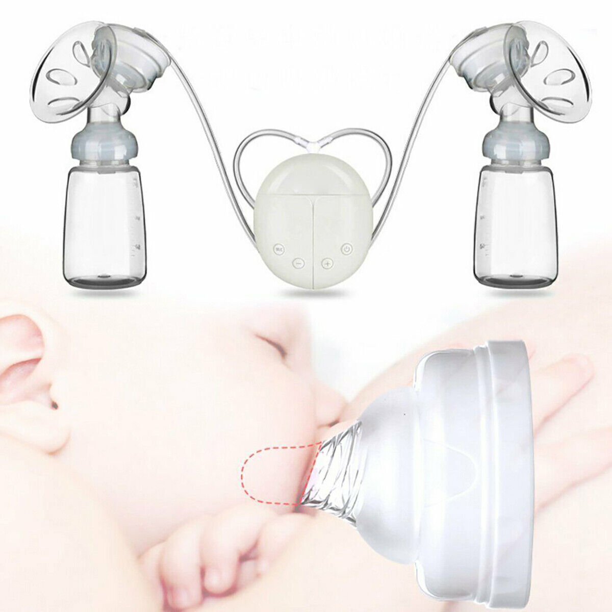 Electric Breast Mute Automatic Dual Breastpomp Baby Feeding avec USB