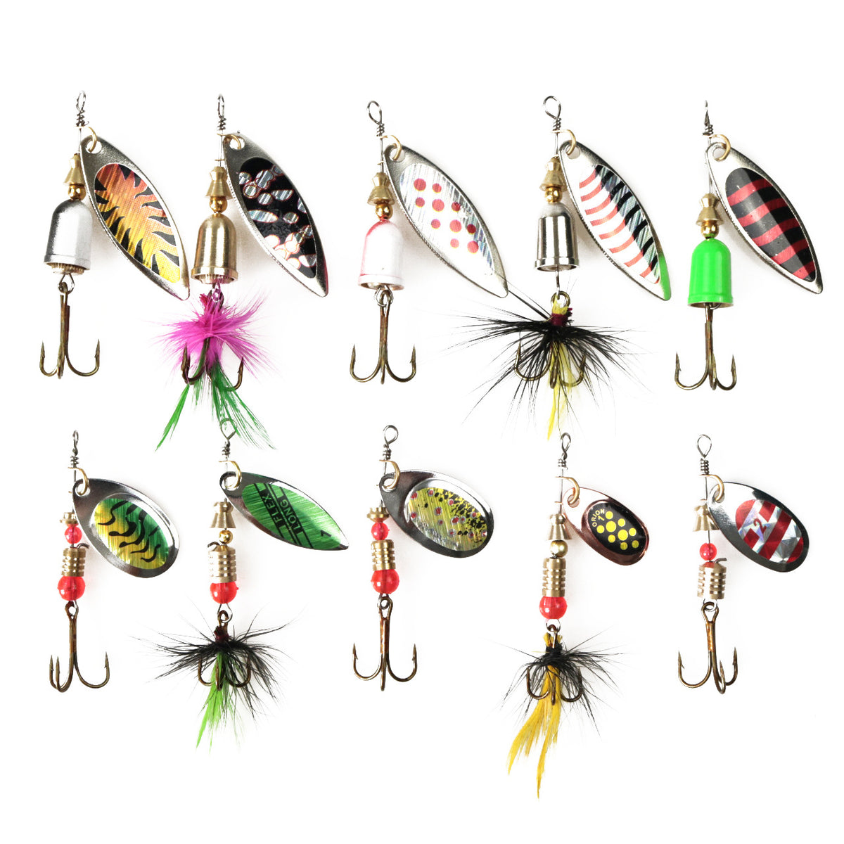 10 Rotary Sequin Lures Luya set